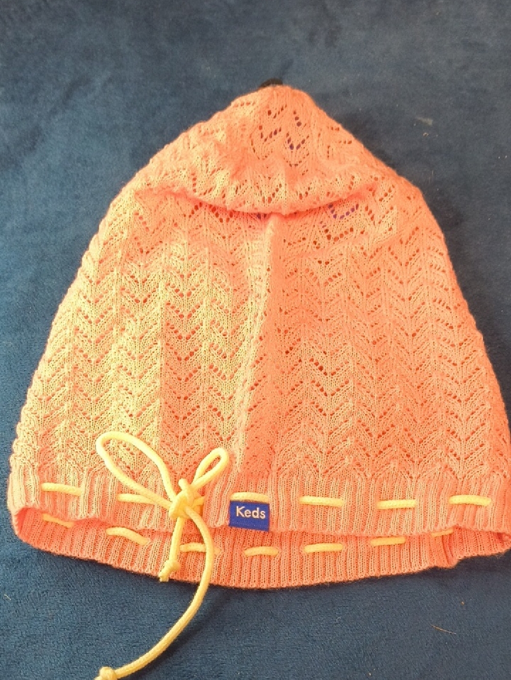 Keds Peach Knit Drawstring Beanie